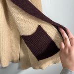 The Vintage Shop Coronia Vintage 70s Mohair Blend Beige Brown Tie Front Bell Sleeve Cardigan M Photo 4