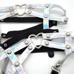 Rave festival holographic garters Silver Photo 3
