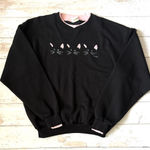 Oner Active Women’s XL Black Cat Crewneck Sweatshirt Sweater Action Brand Size X Large Photo 0