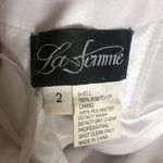 La Femme  strapless sweetheart white gold foil jewelled sequin gown size 2 Photo 11