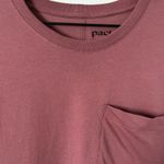 Pact  Organic Cotton Long Sleeve Pocket Tee in Wine Red Size Large Photo 1