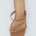 Cushionare Newport Block Heel Tan Sandals Photo 0