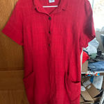 CAbi  Red Short Sleeve Swim Coverup Photo 0