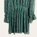 Y.A.S Grace Green Ditsy Floral Long Sleeve Smocked Skater Dress Size XL Photo 7