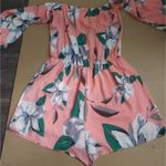Sage  Pink Floral Print Romper No Size Bohemian Cottagecore Coconut Girl Festival Photo 1