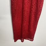 Tawny Red Lace Bodycon Cutout Glitter Formal Y2k Mini Dress Small Photo 5