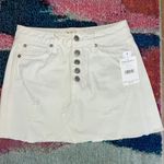 Free People NWT  White Denim Skirt Photo 1