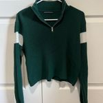 Brandy Melville green cropped quarter zip Photo 0