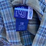 Venezia Jean Green Plaid Zip Up Flannel Size 26/28 Blue Photo 1