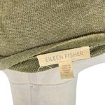Eileen Fisher Cardigan Sweater Knit Short Sleeve Linen Silk Olive Green Large Photo 6
