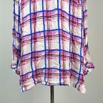 Johnny Was NWOT  Plaid Rayon Soft Long Sleeves Oversized Shirt Blouse Size S Photo 6