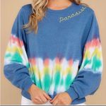 Vintage Havana Cropped Tie Dye Blue Paradise Sweatshirt Size L Size L Photo 0