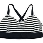 Brooks  Hot Shot Sports Bra Black & White Stripe Large Photo 0