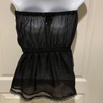 Bebe 2B Strapless Ruffle Top Black Size Medium Photo 4