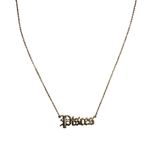 Pisces Zodiac Necklace Goldtone NWT Gold Photo 1
