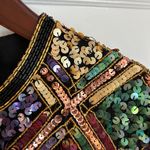 Laurence Kazar Vintage  Sequin 100% Silk Jacket Size Large Petite Taylor Swift Photo 3