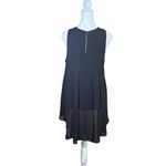 Aryeh Tunic Top Sleeveless Black Minimalist Lagenlook Boho High-Low Size Small Photo 3