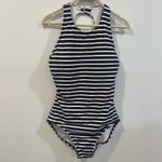 Lands' End  Navy and White Striped One Piece. Nautical sz small. Photo 4