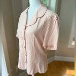 Vintage Sag Harbor Pink Short Sleeve Tie Back Blouse Jacket Blazer Size Medium Photo 1