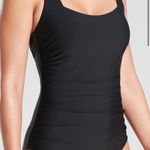Athleta NWT Square Neck Shirred One Piece Swimsuit Size ST Photo 3