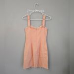 For Love & Lemons Peach Monika Hook-Front Denim Dress Photo 5