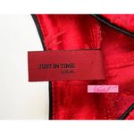 Macy's Asian Chinese Oriental Japanese Red Satin Stretchy Mandarin Short Sleeve Dress S Photo 9