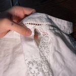 Anthropologie Tie strap linen hanky cutwork top Photo 3