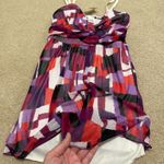 Studio Y  size small spaghetti strap tank top Purple Geometric print  Photo 2