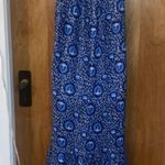 Old Navy Blue & White Fan Floral Vine Maxi/Midi Dress Photo 4