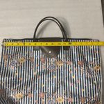 Sac GM Zip Floral Foldable Tote Bag Nautical Casual Preppy Vacation Classic Boho Blue Photo 5