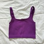 ZARA  Womens Size XS/Small Cropped Ribbed Tank Top Purple Breathable Soft Photo 5