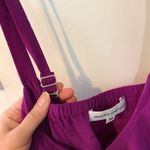 Amanda Uprichard Silk dress dress Fuschia Minidress M Ruffle neckline mini dress Photo 4