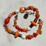 Persimmon Orange Mushroom Necklace Photo 2