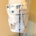 ZARA Distressed Bleached Boyfriend Jean Shorts 100% Cotton Size 2 Photo 2
