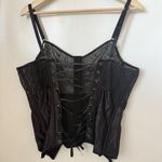 Acelandy Y2K Sheer Floral Lace Mesh Black Gothic Witchy Corset Size 2XL/3XL Photo 1