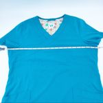 Dansko Women's Short Sleeve V-neck Button Back Nursing Scrub Top Size Medium Photo 9