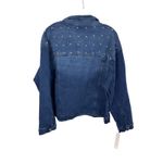 AQUA  Denim Jacket XL Silver Studded Dark Wash Jean Coat‎ Women's Photo 7