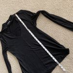 EXPRESS  Black Long Sleeve Shirt Choker Cutout Top Blouse Soft Size XS Like New Photo 7