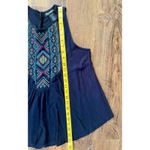 Wrangler  Retro Black Multicolor Embroidered Aztec‎ Design Top Sz M EUC Photo 3