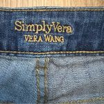Vera Wang Simply Women's Blue Jeans Size 6 Distressed Straight Leg Low Rise Photo 2