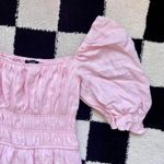 Trixxi Light Pink Tiered Milkmaid Dress M Photo 3