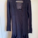 Eileen Fisher Midi Cardigan Sweater Brown Size Small Mohair Wool Layering Fall Photo 1