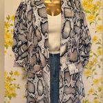 Python Print Women's Blazer 3/4 ruched sleeve size L Size L Photo 6