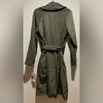 Avec Les Filles NEW  Water Resistant Trench Coat Army Green, Lined Size S Photo 3