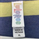 LuLaRoe Striped Blue and Yellow Women's Top Photo 1