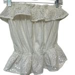 Anthropologie  PORRIDGE STRAPLESS Ruffle KNIT TUBE TOP WHITE Photo 1