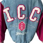 Vintage Ivy Club Classics Denim Bomber Jacket, Sz S Blue Photo 7