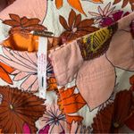Free People  Tessa Tapered Trousers Orange Floral Womens Pants Size 0 Photo 4