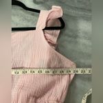 VERO MODA  Size L Soft Pink Cotton Gauze Open Back Ruffle Sleeve Tank Top Photo 7