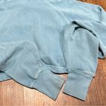 Champion Vintage Cinch Cropped Hoodie Sz Small Turquoise Blue Streetwear Photo 9